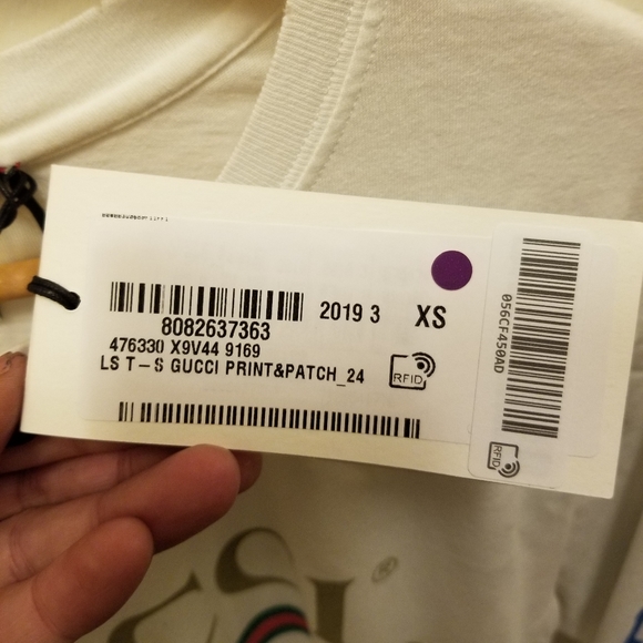 Gucci Logo Long Sleave T-shirt top - Picture 11 of 12